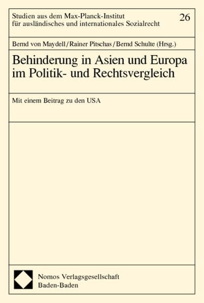 Behinderung in Asien und Europa im Politik- und Rechtsvergleich Law