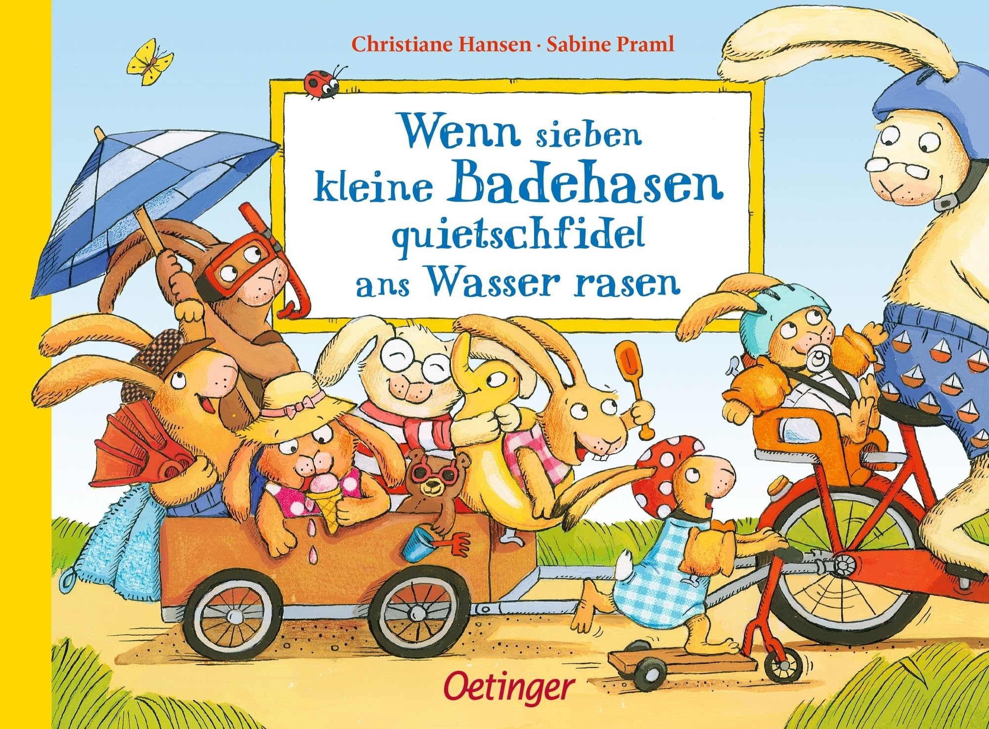 Wenn sieben kleine Badehasen quietschfidel ans Wasser rasen Poetry
