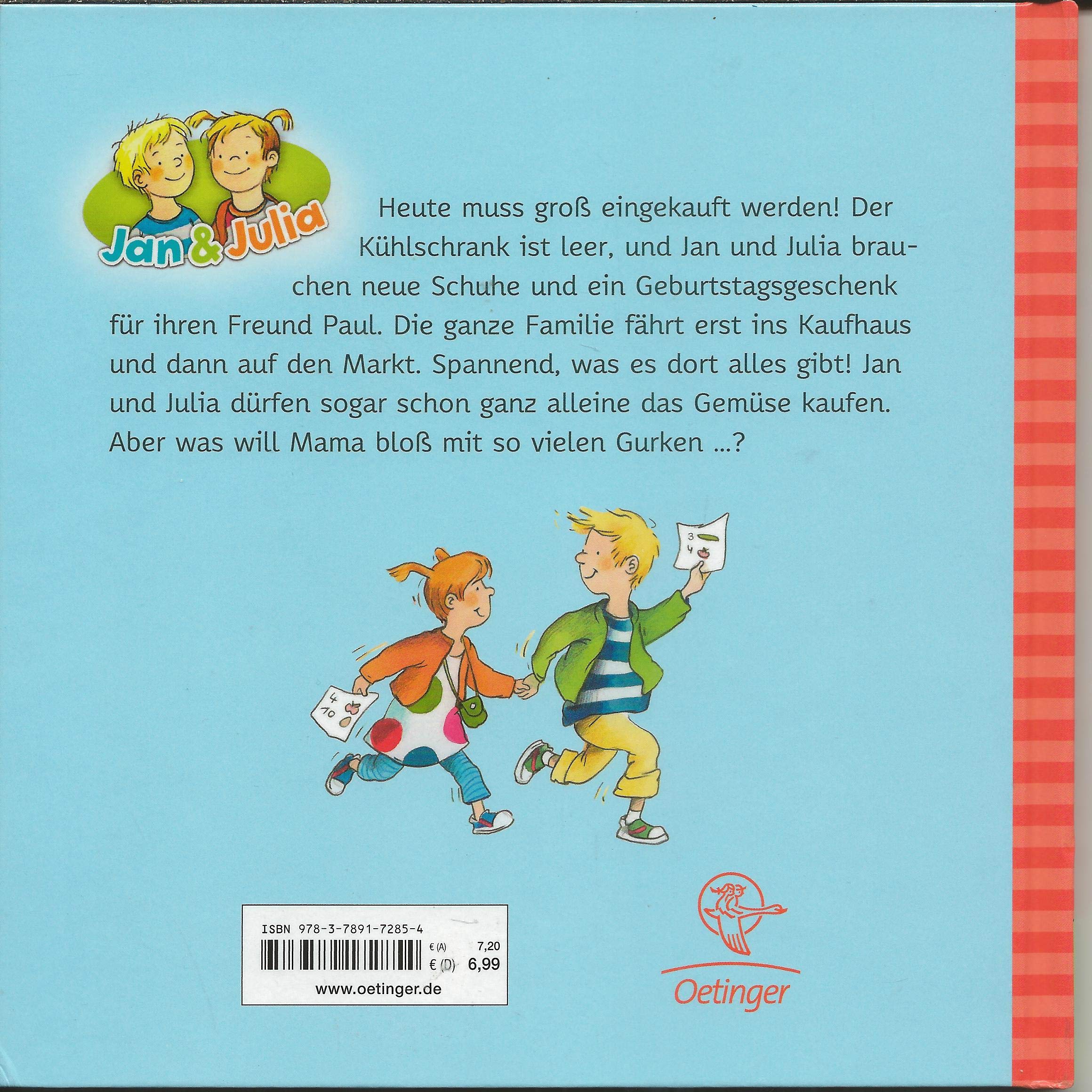 Jan und Julia gehen einkaufen Children's books
