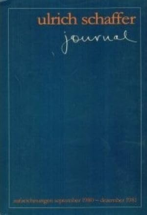 Journal: Aufzeichnungen September 1980 - Dezember 1981 Professional & Reference Books