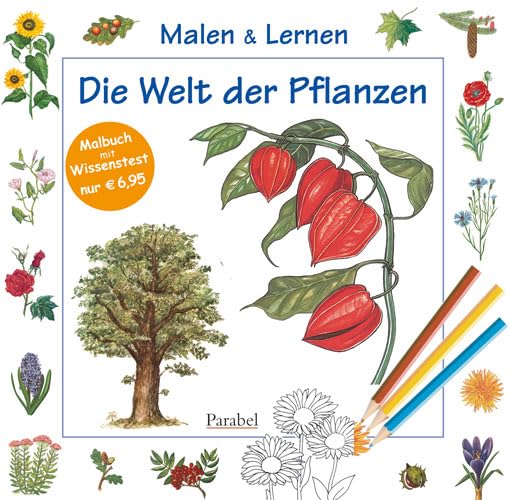 Malen & Lernen: Die Welt der Pflanzen: Malbuch mit Wissenstest Non-fiction