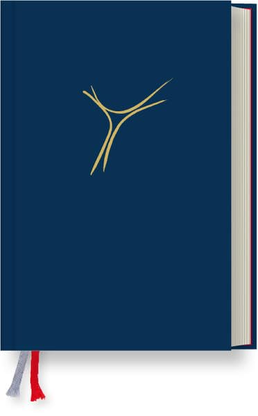 Neues Gotteslob Bistum Fulda: Großdruckausgabe dunkelblau mit Signet (Kreuz) in goldener Farbe Religion & Esotericism
