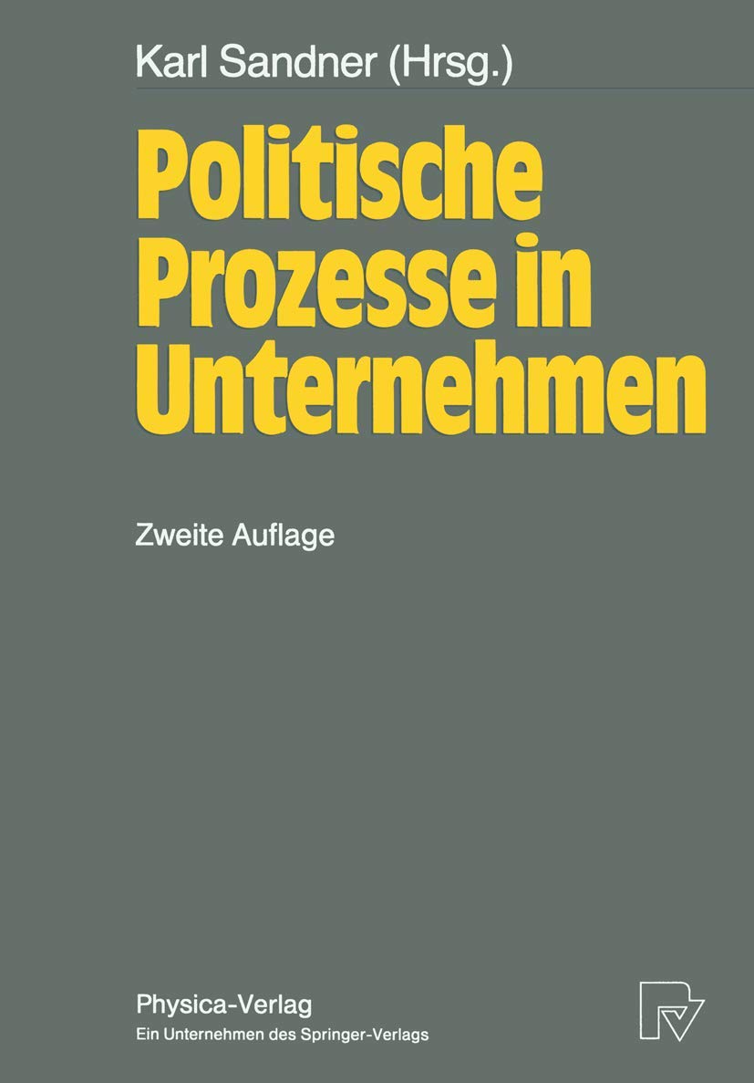 Politische Prozesse in Unternehmen book