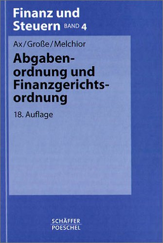 Abgabenordnung und Finanzgerichtsordnung Law