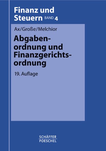 Abgabenordnung und Finanzgerichtsordnung Law