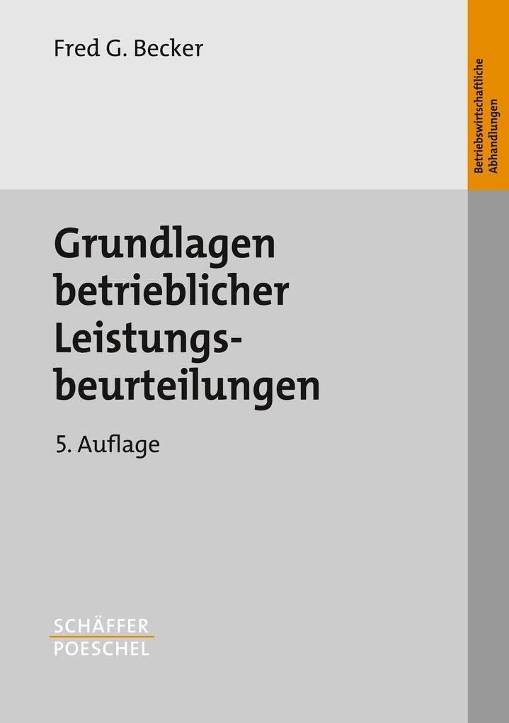 Grundlagen betrieblicher Leistungsbeurteilungen Law