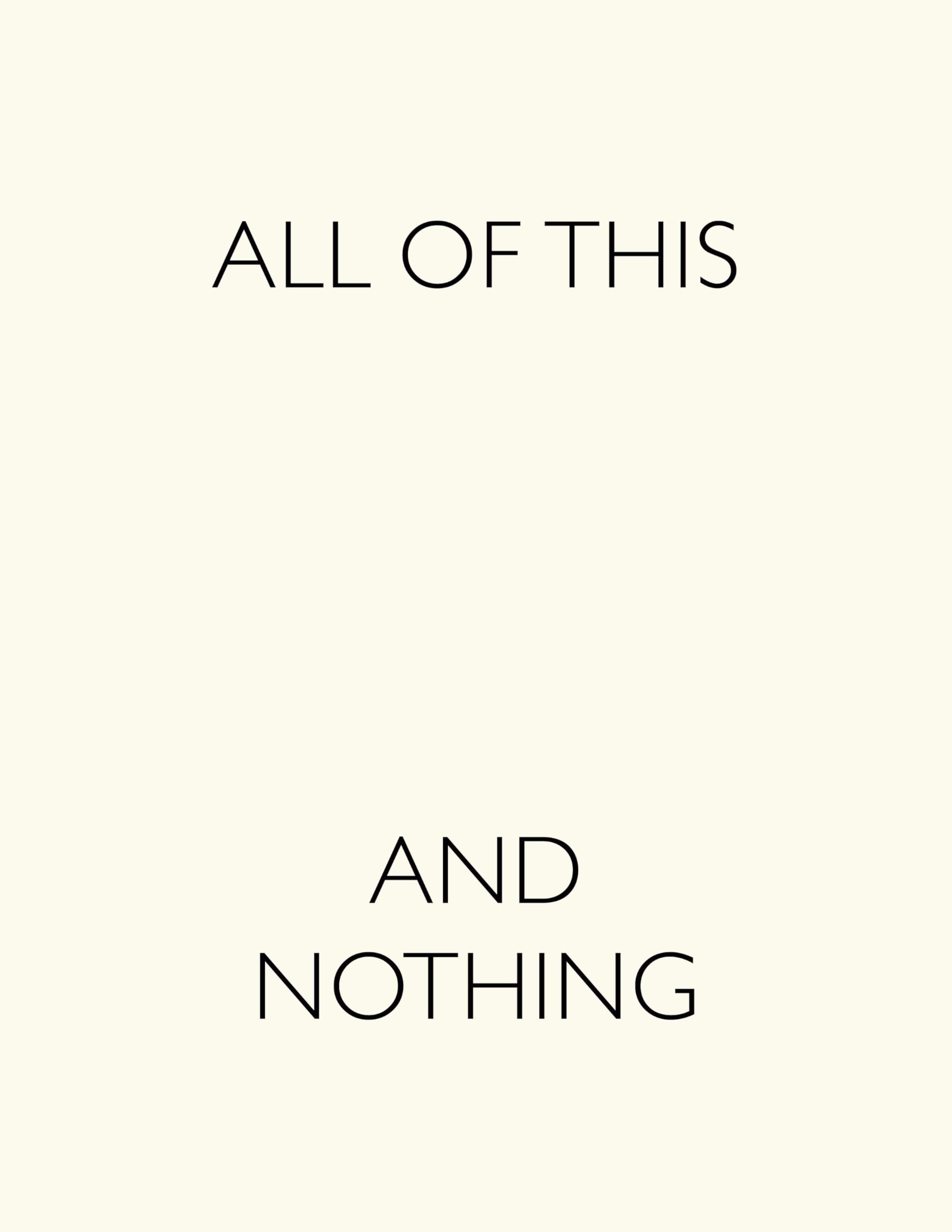 All of This and Nothing Social Sciences