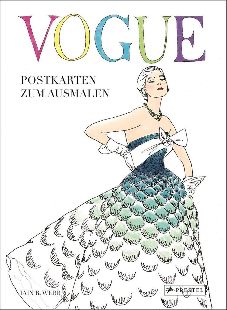 VOGUE - Postkarten zum Ausmalen: Postkartenbuch mit 24 Motiven zum Ausmalen Film, Art & Culture