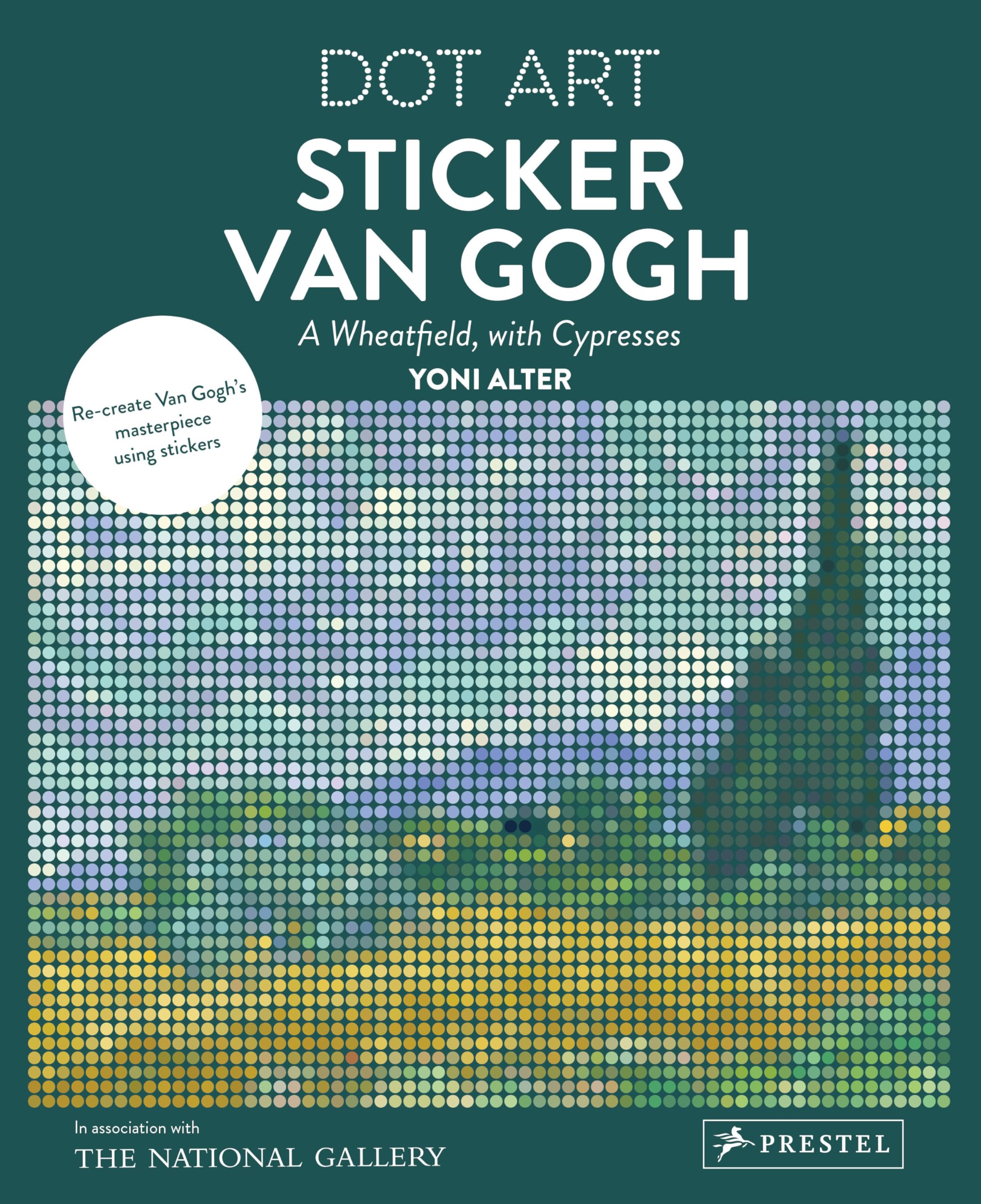 Dot Art: Sticker Van Gogh: A Wheatfield with Cypresses Architecture