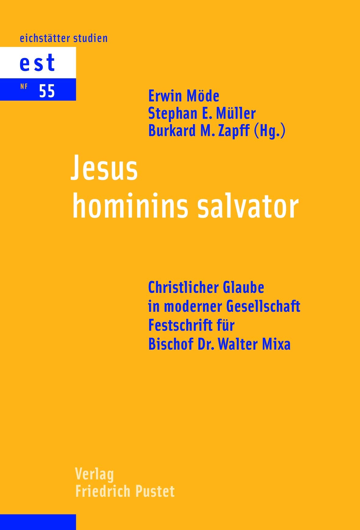 Jesus hominis salvator: Christlicher Glaube in moderner Gesellschaft. Festschrift für Bischof Dr. Walter Mixa (Eichstätter Studien - Neue Folge) Film, Art & Culture