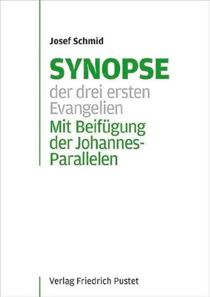 Synopse der drei ersten Evangelien: Mit Beifügung der Johannes-Parallelen (Studienliteratur) Philosophy