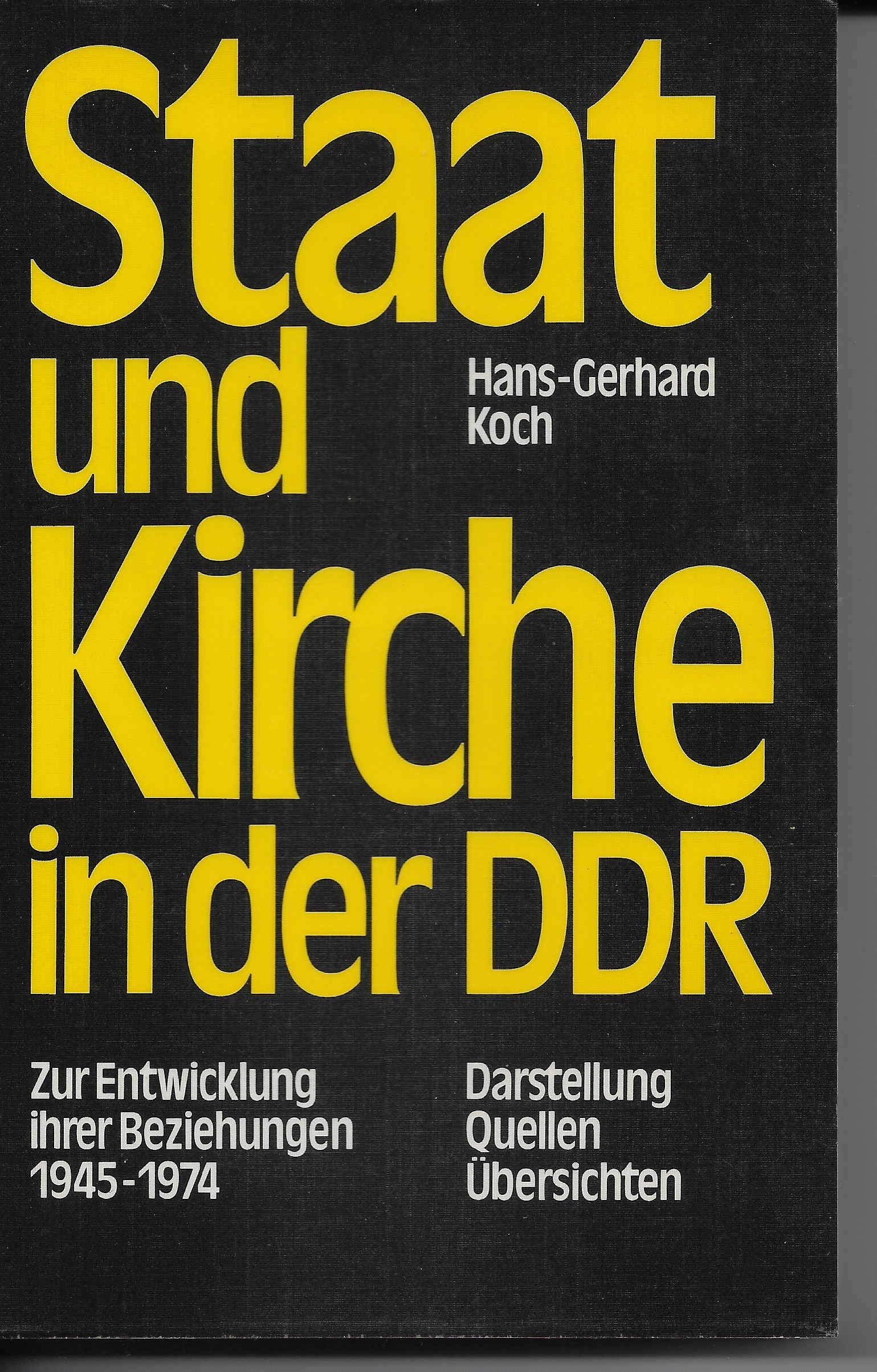 Staat und Kirche in der DDR Law