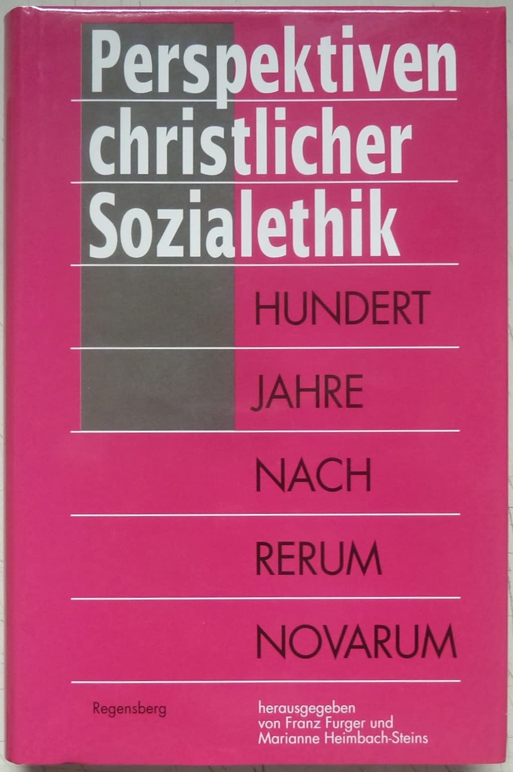 Perspektiven christlicher Sozialethik. Hundert Jahre nach Rerum novarum Books
