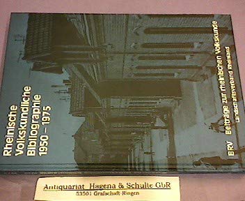 Rheinische Volkskundliche Bibliographie für die Jahre 1950-1975 Books