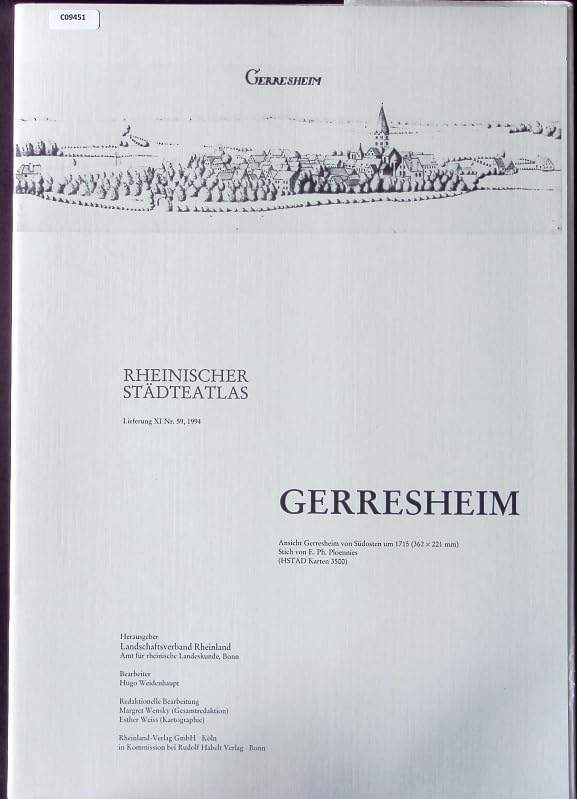 Rheinischer Städteatlas / Gerresheim Books