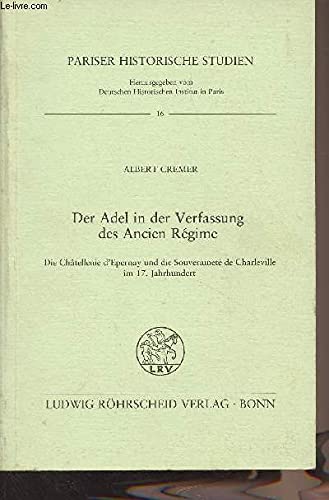 Der Adel in der Verfassung des Ancien Régime. General education