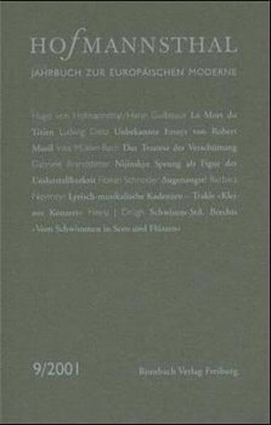 Hofmannsthal-Jahrbuch. Jahrbuch zur europäischen Moderne: Hofmannsthal-Jahrbuch, Bd.9, 2001 Contemporary literature