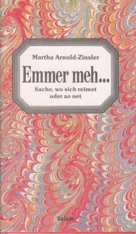 Emmer meh. Sache, wo sich reimet oder ao net Books