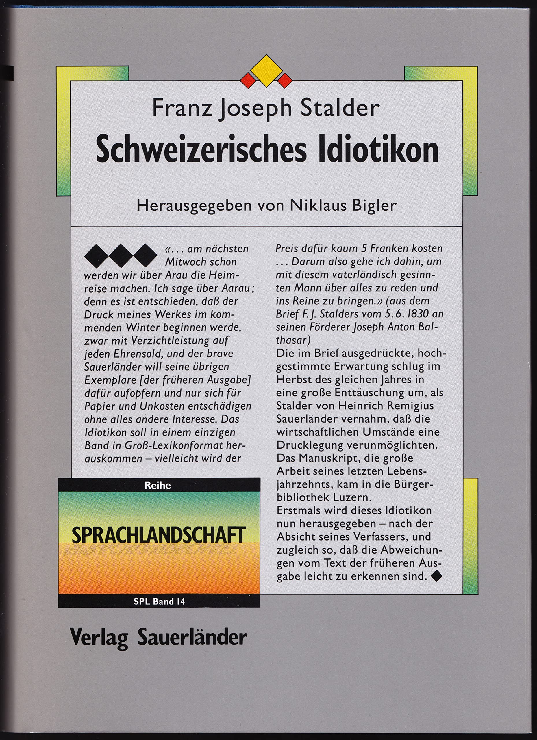 Schweizerisches Idiotikon. Mit etymologischen Bemerkungen untermischt. Samt einem Anhange der verkürzten Taufnamen Social Sciences