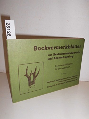 Bockvermerkblätter zur Revierstandsübersicht und Abschussregelung Books
