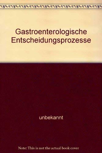 Gastroenterologische Entscheidungsprozesse Books