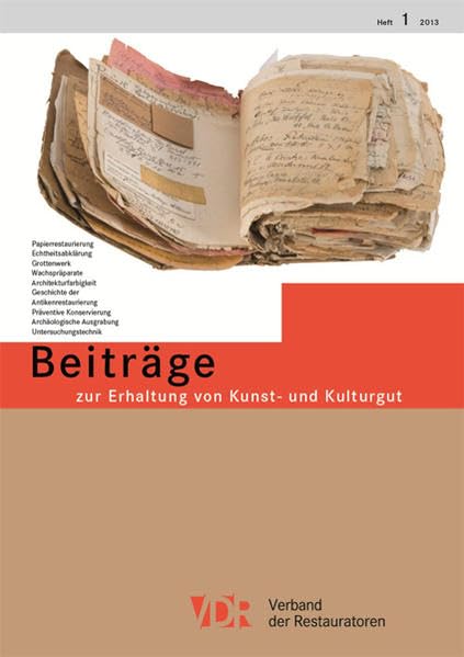 VDR-Beiträge zur Erhaltung von Kunst- und Kulturgut, Heft 1/2013 Books