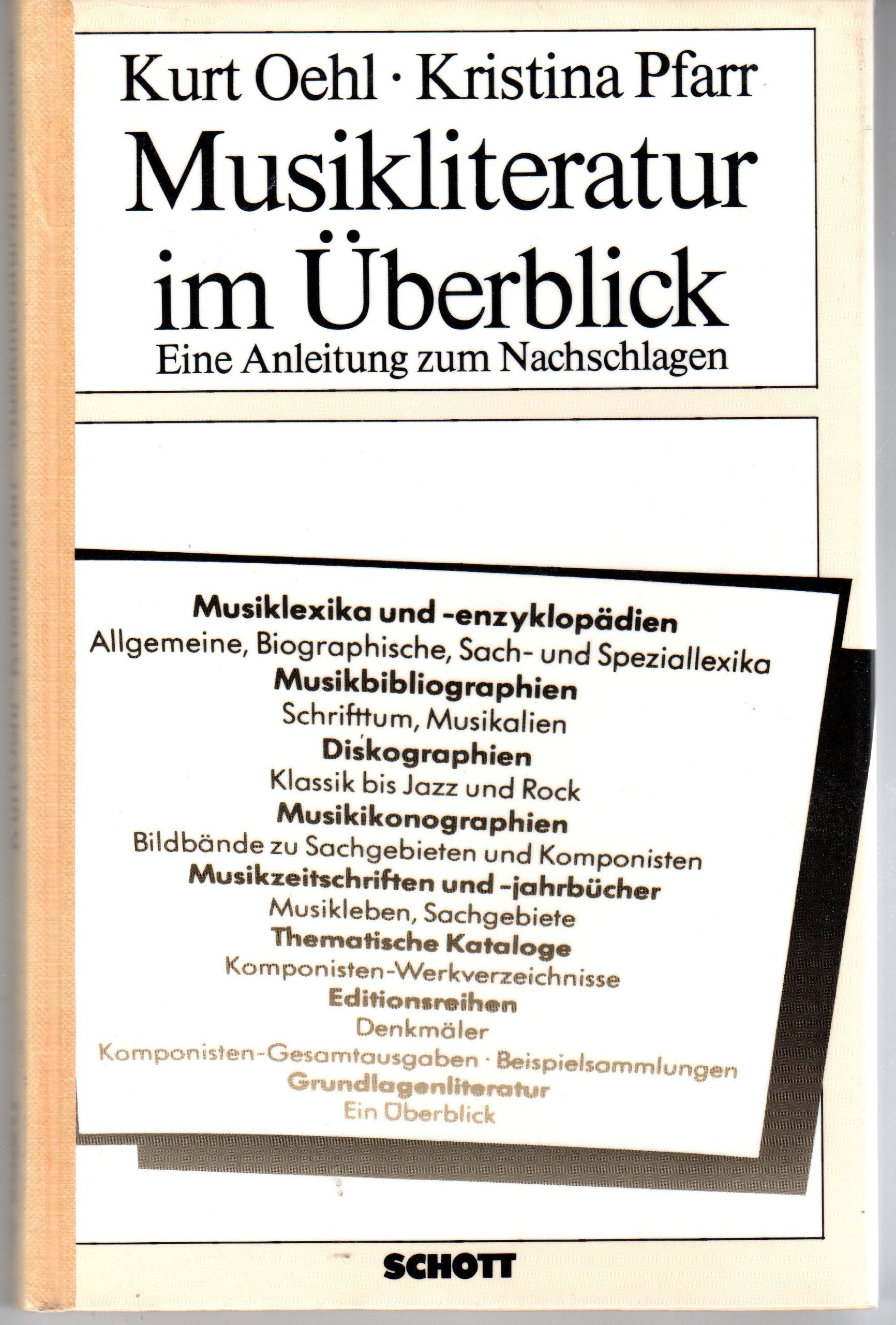 Musikliteratur im Überblick: Eine Anleitung zum Nachschlagen. (ED 7659) Film, Art & Culture
