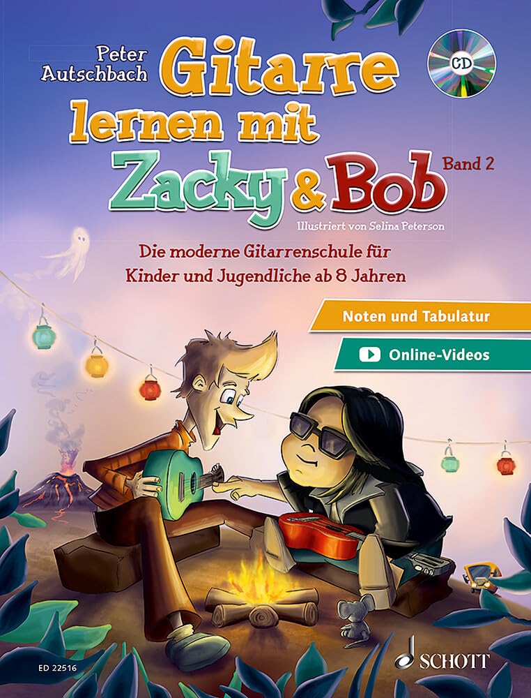 Gitarre lernen mit Zacky und Bob: Die moderne Gitarrenschule für Kinder und Jugendliche ab 6 Jahren. Band 2. Gitarre. Education & Training