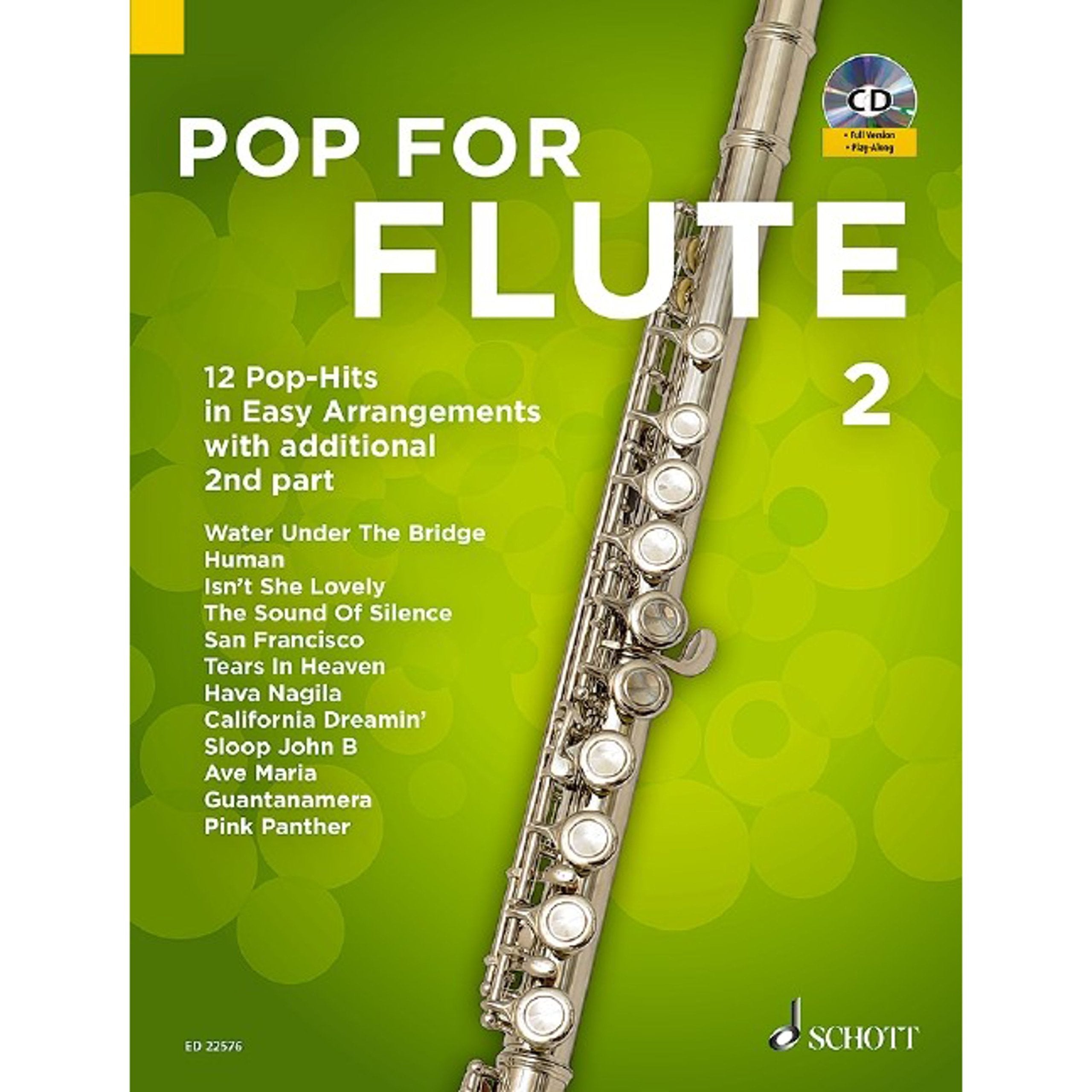 Pop for Flûte 2 (Band 2) +CD: 12 Pop-Hits in Easy Arrangements zusätzlich mit 2. Stimme. Band 2. 1-2 Flöten. (Pop for Flute) Sheet Music