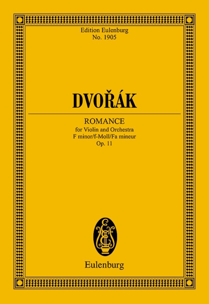 Romance: op. 11. B 39. Violine und Orchester. Studienpartitur. (Eulenburg Studienpartituren) Sheet Music