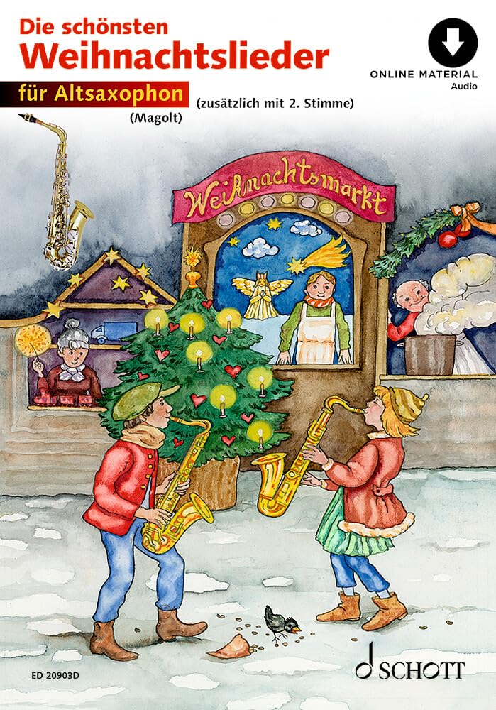Die schönsten Weihnachtslieder: sehr leicht bearbeitet. 1-2 Alt-Saxophone. (Umrüster-Konsolidierung) Sheet Music