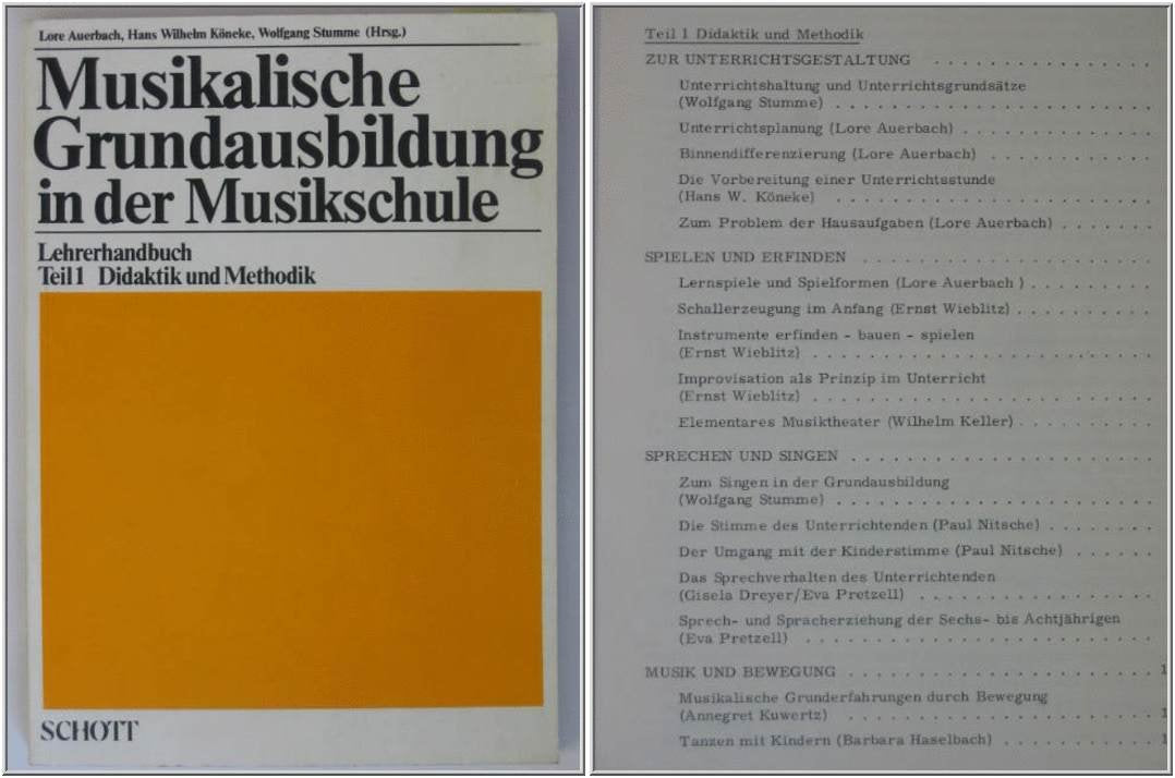 Musikalische Grundausbildung in der Musikschule: Didaktik und Methodik. Teil 1. Lehrerband. Sheet Music