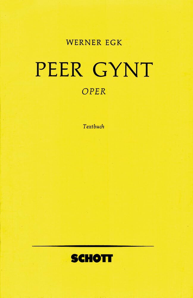Product Image: Peer Gynt: Oper in 3 Akten. Textbuch/Libretto.