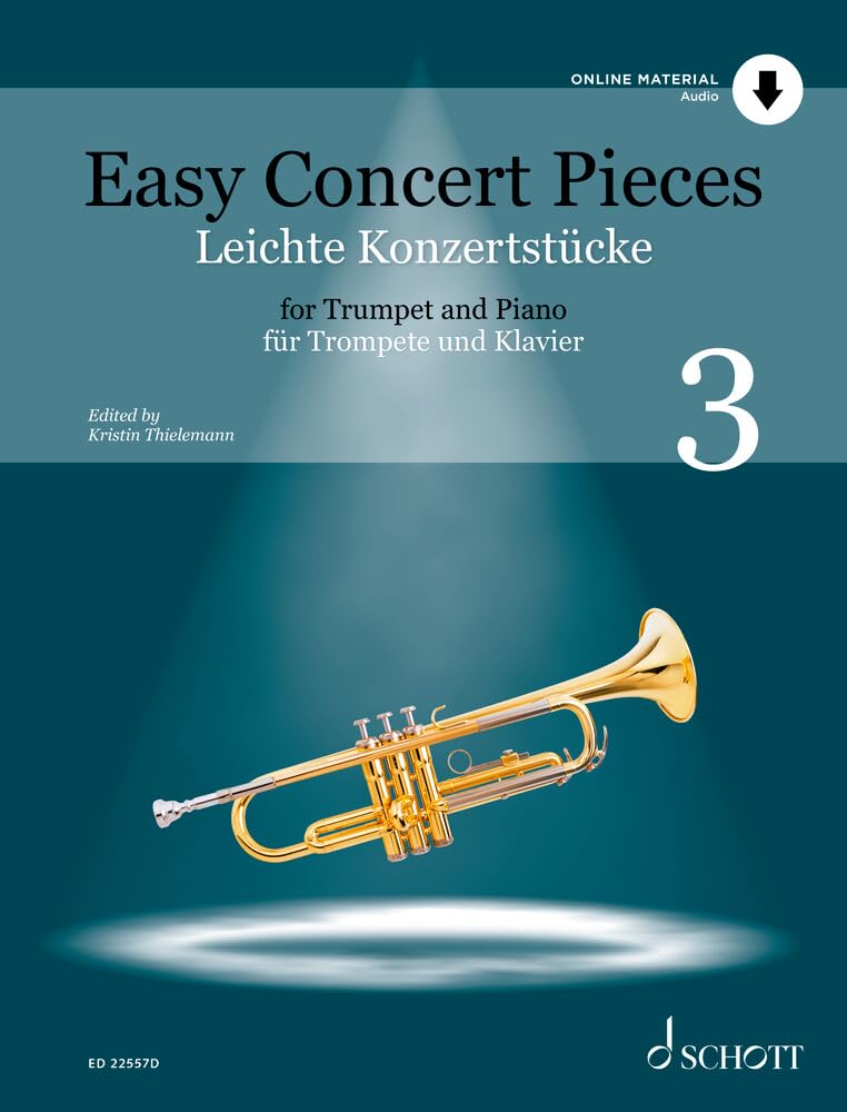 Leichte Konzertstücke: 22 Stücke aus 5 Jahrhunderten. Band 3. Trompete und Klavier. (Easy Concert Pieces, Band 3) Sheet Music