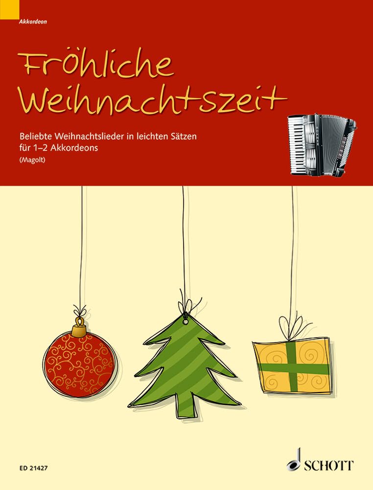 Fröhliche Weihnachtszeit: Beliebte Weihnachtslieder in leichten Sätzen. 1-2 Akkordeons. Sheet Music