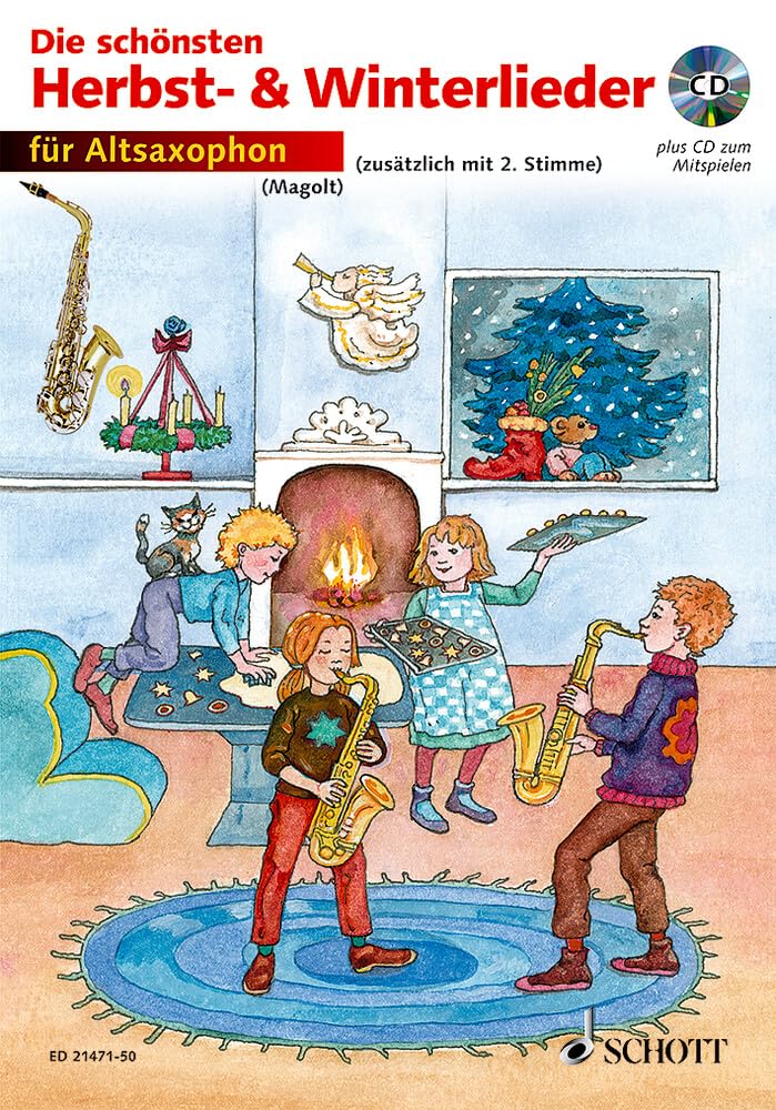 Die schönsten Herbst- und Winterlieder: Sankt Martin, Nikolauslieder und Weihnachtslieder. 1-2 Alt-Saxophone in Es. Sheet Music