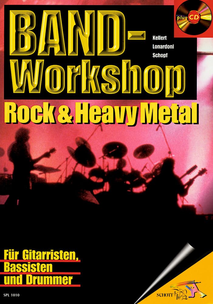 Band-Workshop: Rock & Heavy Metal. Gitarre, Bass, Drums. (Schott Pro Line) Sheet Music