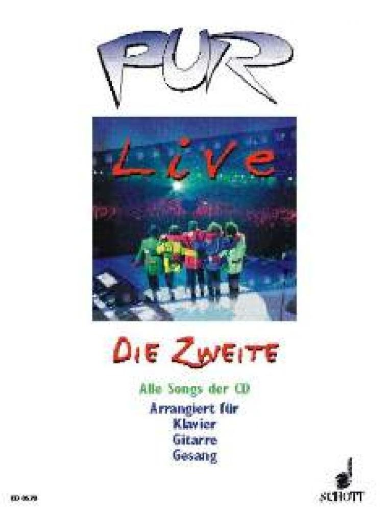 Live - Die Zweite: Alle Songs der CD. Arrangiert für Klavier - Gitarre - Gesang. (ED 8670) Sheet Music