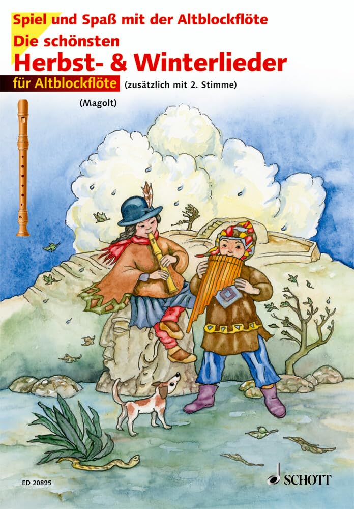Die schönsten Herbst- und Winterlieder: Sankt Martin, Nikolauslieder und Weihnachtslieder. 1-2 Alt-Blockflöten. Sheet Music