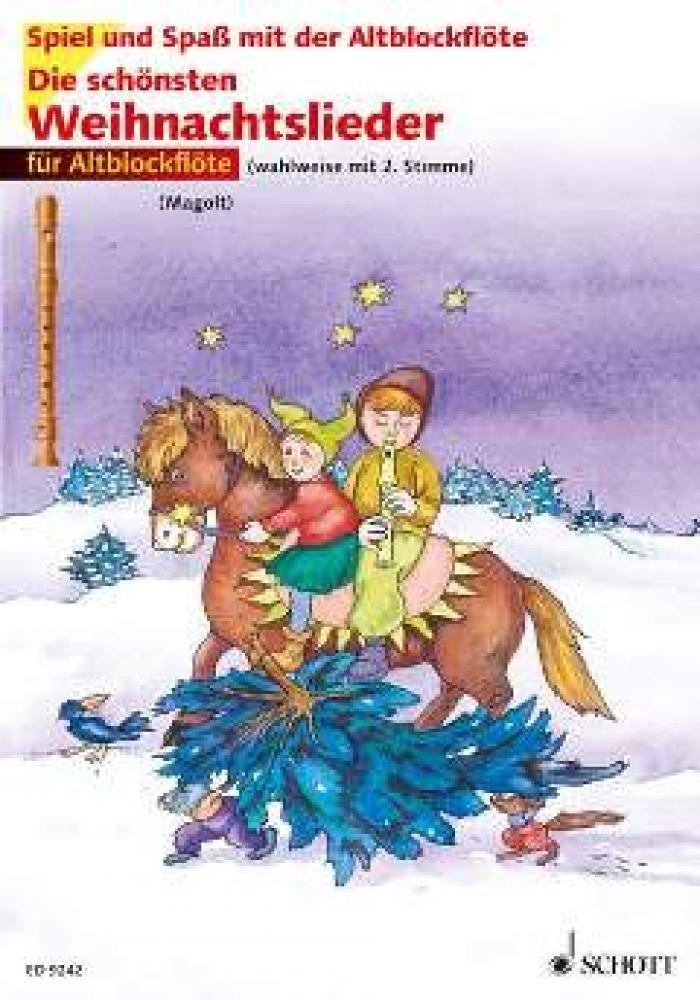 Die schönsten Weihnachtslieder: sehr leicht bearbeitet. 1-2 Alt-Blockflöten. (Spiel und Spaß mit der Blockflöte) Sheet Music