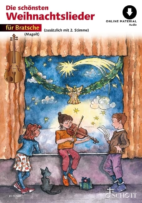 Die schönsten Weihnachtslieder: sehr leicht bearbeitet. 1-2 Violen. Sheet Music