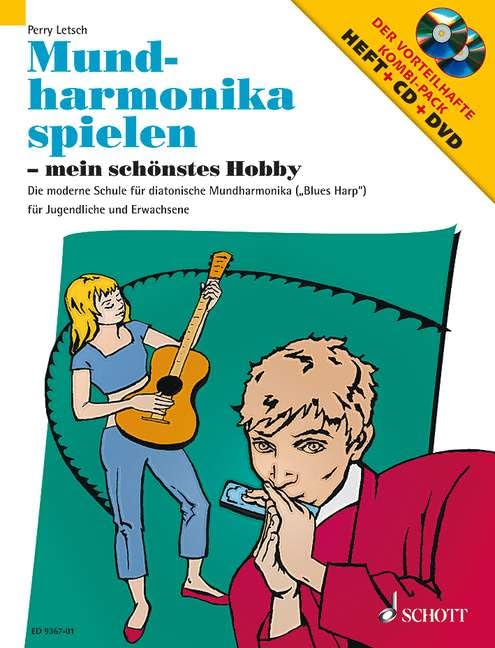 Mundharmonika spielen - mein schönstes Hobby: Die Schule für diatonische Mundharmonika ("Blues Harp") für Jugendliche und Erwachsene. Mundharmonika (diat.). Ausgabe mit CD + DVD. Sheet Music