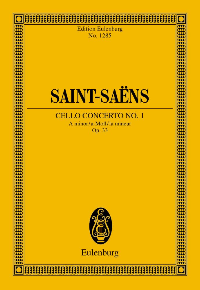 Konzert Nr. 1 a-Moll: op. 33. Violoncello und Orchester. Studienpartitur. (Eulenburg Studienpartituren) Arts & Music