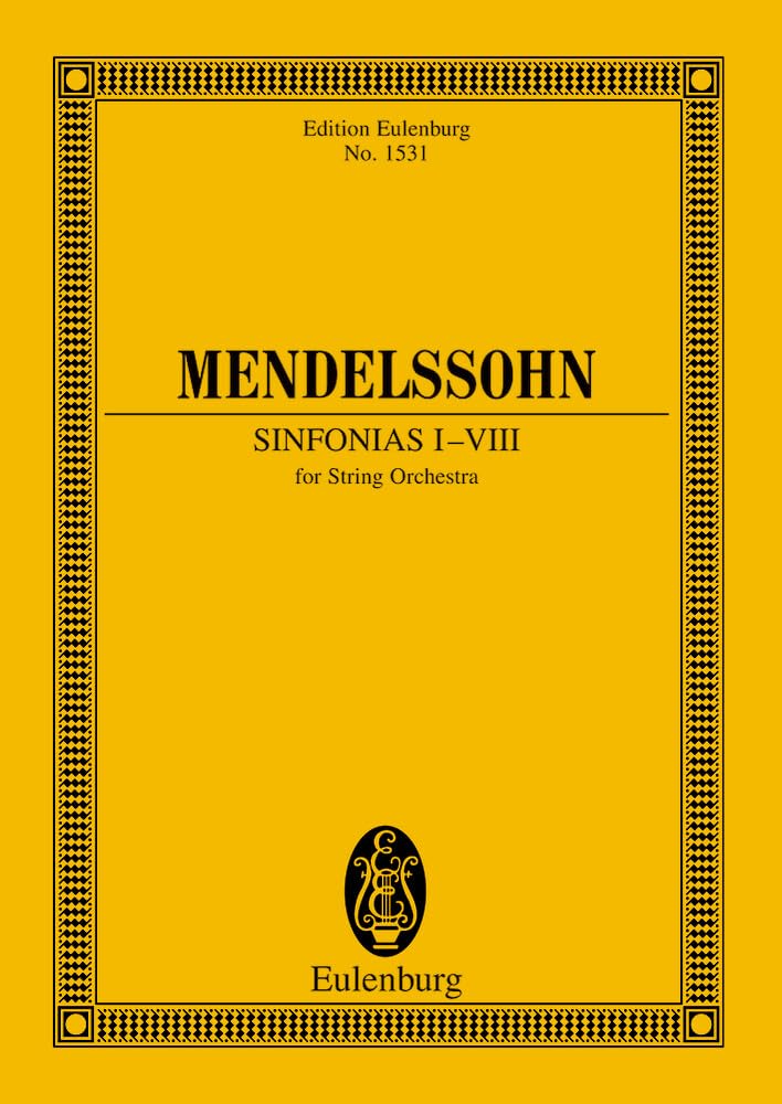 Streichersinfonien I-VIII: Streichorchester. Studienpartitur. (Eulenburg Studienpartituren, Band 1531) Arts & Music