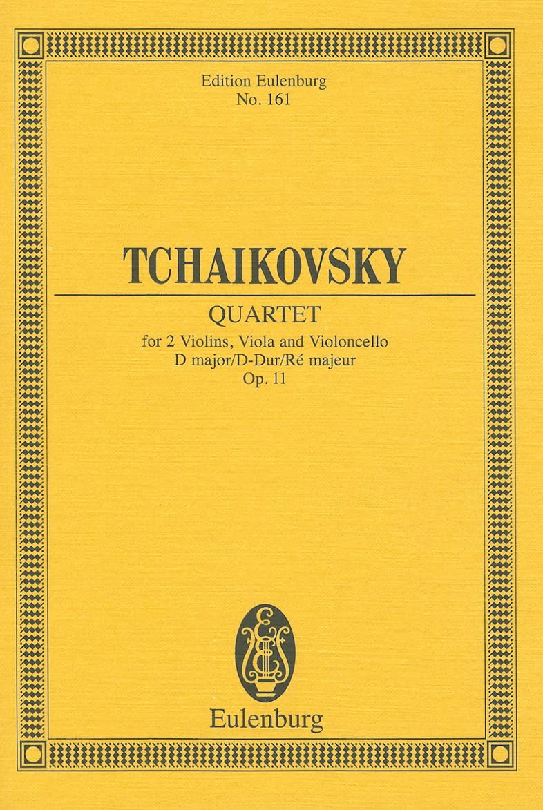 Streichquartett Nr. 1 D-Dur: op. 11. CW 90. Streichquartett. Studienpartitur. (Eulenburg Studienpartituren) Sheet Music