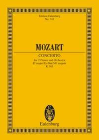 Konzert Es-Dur: KV 365. 2 Klaviere und Orchester. Studienpartitur. (Eulenburg Studienpartituren) Sheet Music