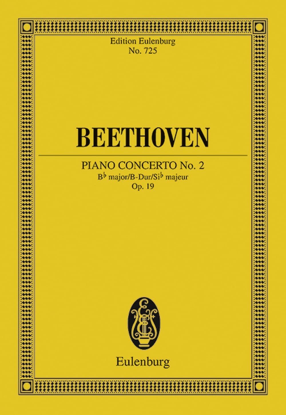 Konzert Nr. 2 B-Dur: op. 19. Klavier und Orchester. Studienpartitur. (Eulenburg Studienpartituren) Arts & Music