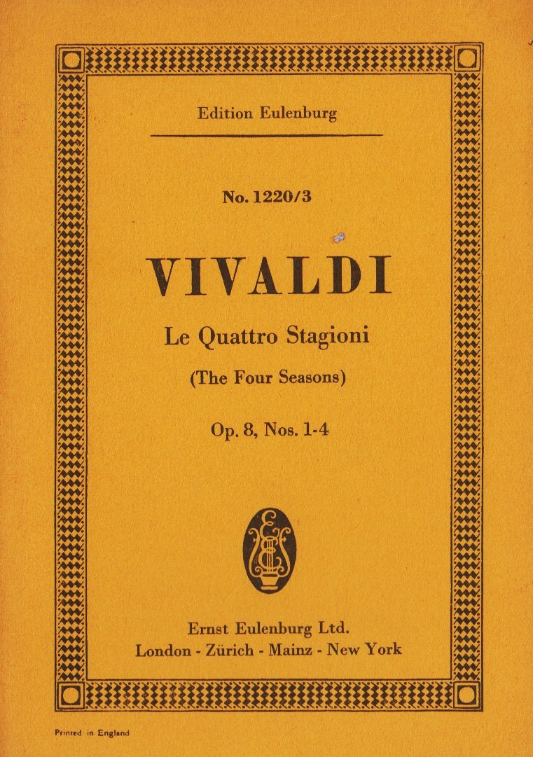 Die vier Jahreszeiten: Konzerte. op. 8/1-4. RV 269, 315, 293, 297 / PV 241, 336, 257, 442. Violine, Streicher und Basso continuo. Studienpartitur. (Eulenburg Studienpartituren) Sheet Music