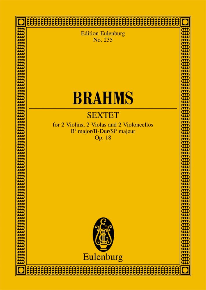 Sextet à cordes Sib majeur: op. 18. 2 violins, 2 violas and 2 cellos. Partition d'étude. book