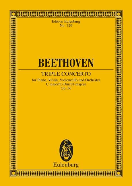 Tripel-Konzert C-Dur: op. 56. Klavier, Violine, Violoncello und Orchester. Studienpartitur. (Eulenburg Studienpartituren) Arts & Music